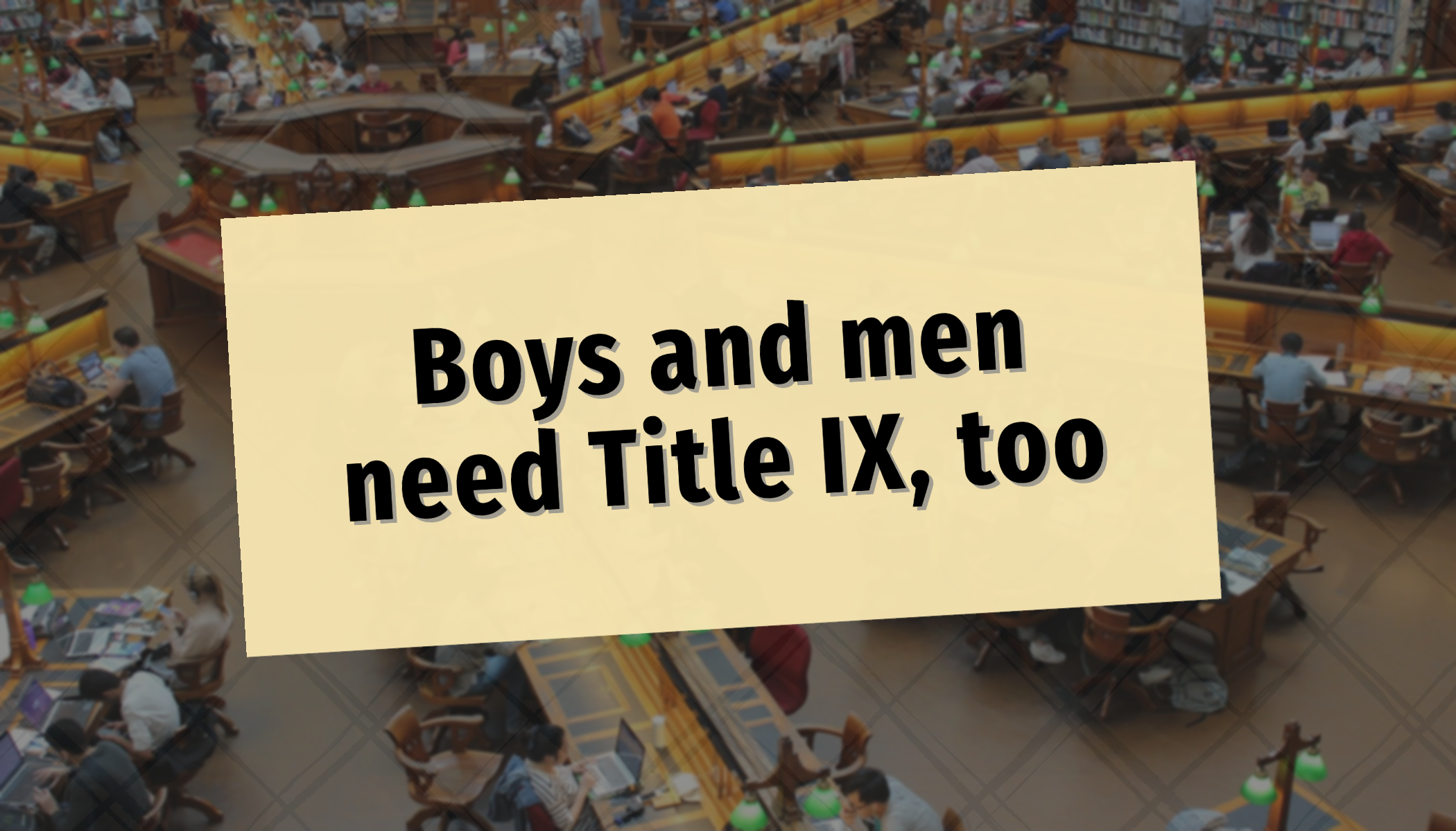 Men and boys need Title IX, too